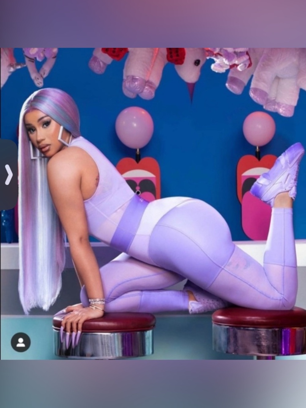 *REASONABLE OFFERS ONLY* Reebok 
“CARDI B” Club C Sneakers Crisp Purple 💜 - Picture 2 of 6